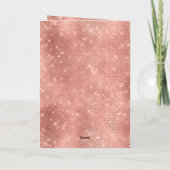 Carte Joyeux sapin de Noël blanc Rose or (Dos)