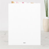 Carte Joyeux sapin rose or Noël (Dos)