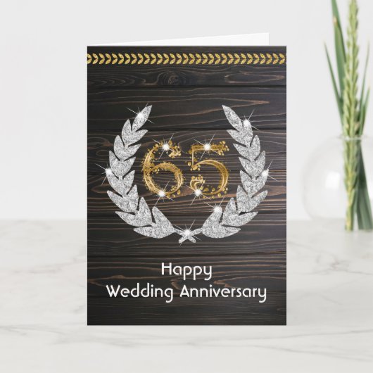Carte Joyeux Sapphire 65e anniversaire de Mariage (Devant)