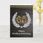 Carte Joyeux Sapphire 65e anniversaire de Mariage (Fleur jaune)