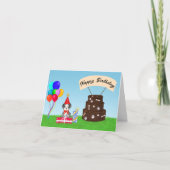 Carte Joyeux Schnauzer d'anniversaire avec gâteau d'anni (Devant)