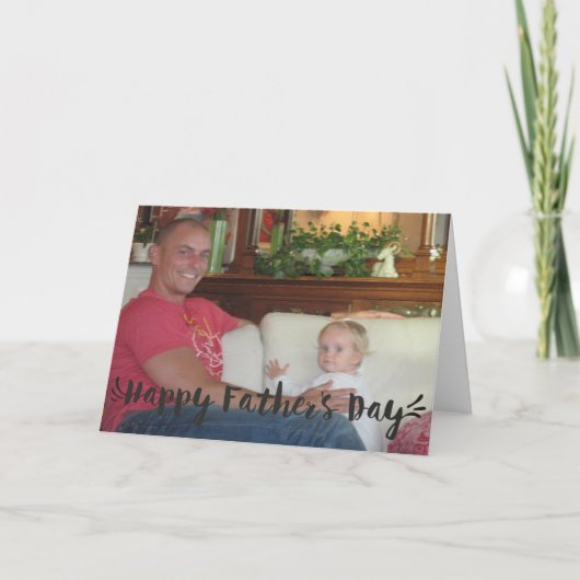 Carte Joyeux script de Fête des pères (Devant)