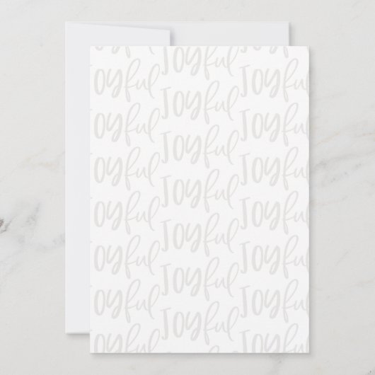 Carte joyeux script photo plaid élégant coloré (Dos)