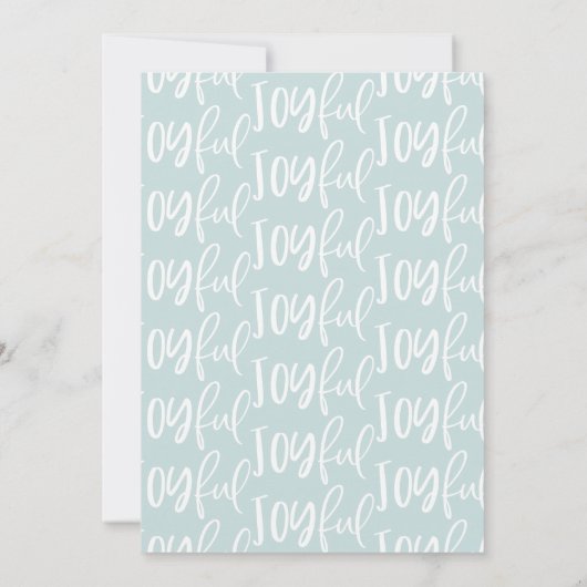 Carte joyeux script photo plaid élégant coloré (Dos)