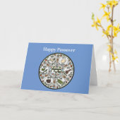 Carte Joyeux Seder de Pessah (Fleur jaune)