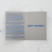 Carte Joyeux serpent métallique d'anniversaire (Intérieur)