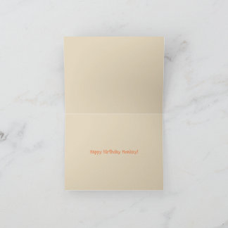 Carte Joyeux singe d'anniversaire !