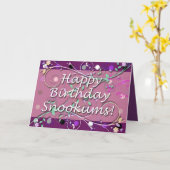 Carte Joyeux Snookums d'anniversaire ! (Fleur jaune)