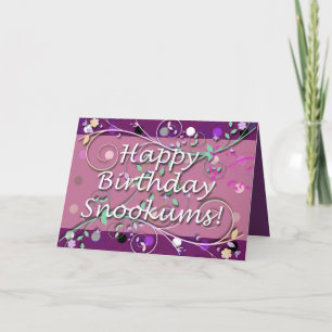 Carte Joyeux Snookums d'anniversaire !