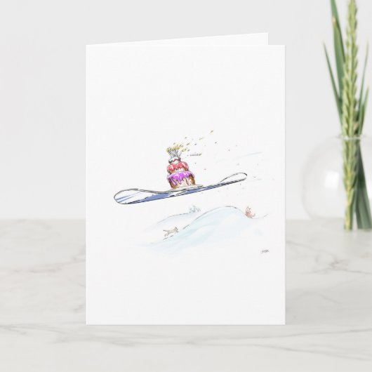 Carte Joyeux Snowboard anniversaire (Devant)