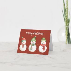 Carte Joyeux Snowmen de Noël