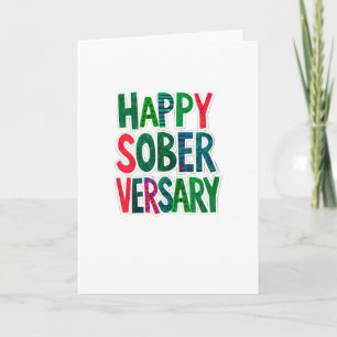 Carte Joyeux Soberversaire, 5x7", enveloppe inclus