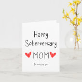 Carte Joyeux Soberversaire Maman, Anniversaire Sober (Fleur jaune)