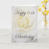 Carte Joyeux soixante-et-unième anniversaire de fleur (Fleur jaune)