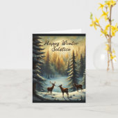 Carte Joyeux Solstice & Salutations Païennes  (Fleur jaune)