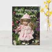 Carte Joyeux Sophie d'anniversaire (Fleur jaune)