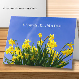 Carte Joyeux St David’s Day Jonquilles Message Gallois
