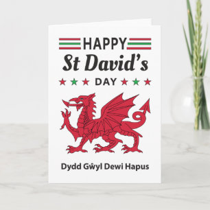 Carte Joyeux St David's Day Dydd Gala Gallois Dewi Hapus