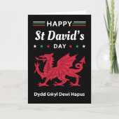 Carte Joyeux St David's Day Dydd Gala Gallois Dewi Hapus (Devant)
