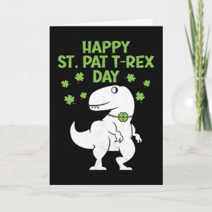 Carte Joyeux St. Pat T-Rex jour de la Saint-Patrick dino