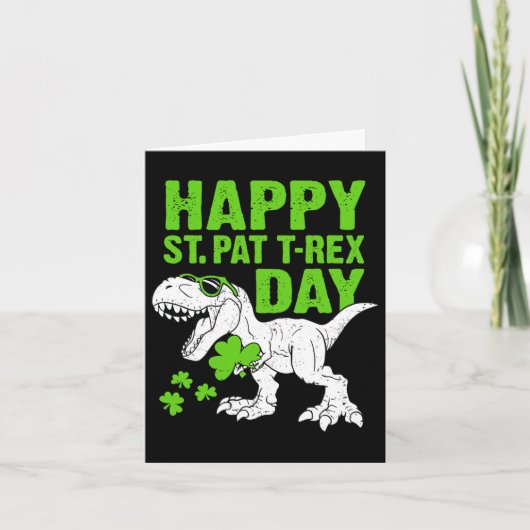 Carte Joyeux St Pat Trex Day St patrick Dinosaur Toddler (Devant)
