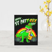 Carte Joyeux St Pat Trex Jour Jour de la Saint Patrick m (Fleur jaune)