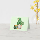Carte Joyeux St. Patrick Gnome Chanceux Mignon (Fleur jaune)