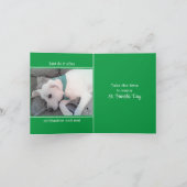 Carte Joyeux St Patrick's Day avec un chiot mignon et dr (Intérieur)