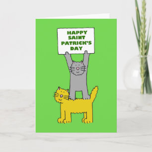 Carte Joyeux St Patrick's Day Cats
