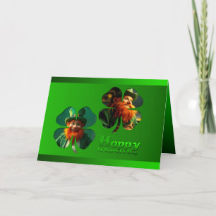 Carte Joyeux St Patrick's Day Leprechaun Ajouter photo H
