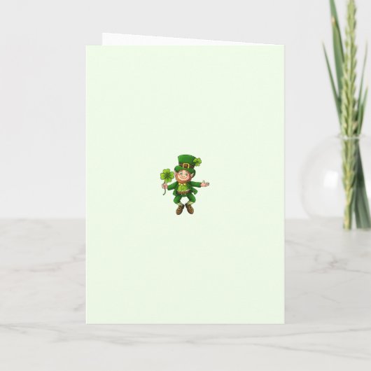 Carte Joyeux St. Patrick's Day Leprechaun Rainbow Custom (Dos)