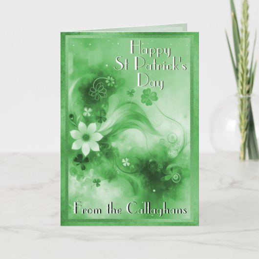 Carte Joyeux St Patrick's Day Luck of The Irish Blessing (Devant)