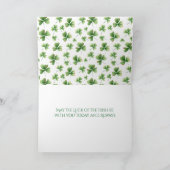 Carte Joyeux St. Patrick's Day | Motif Trèfle à Tr (Intérieur)