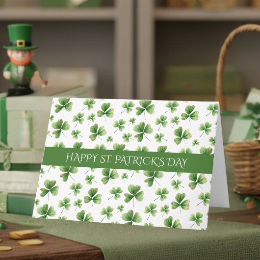 Carte Joyeux St. Patrick's Day | Motif Trèfle à Tr