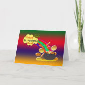 Carte Joyeux St. Patrick's Day Rainbow (Devant)