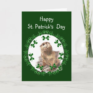 Carte Joyeux St. Patrick's Day Shamrock Otter Amusement 