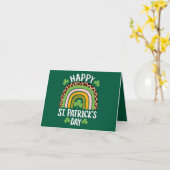 Carte Joyeux St Saint Patrick's Day Arc-en-ciel Trèfle  (Fleur jaune)
