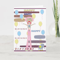 Joyeux style de cirque d'anniversaire