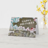Carte Joyeux style de graffiti d'anniversaire (Fleur jaune)