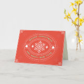 Carte Joyeux style Vintage Noël (Fleur jaune)
