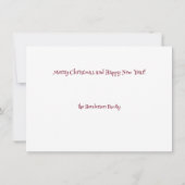 Carte Joyeux Sucre de canne de Noël Gnomes d'hiver sur m (Dos)