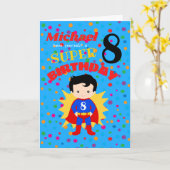 Carte Joyeux super anniversaire - Garçon (Fleur jaune)