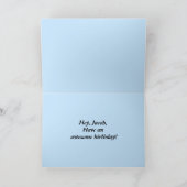 Carte Joyeux surfeur d'anniversaire avec Rainbow (Intérieur)