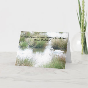 Carte Joyeux Swans maris d'anniversaire