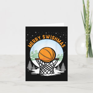Carte Joyeux Swishmas Fun Noël Père Noël Bysketbyll Joue