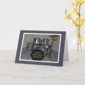 Carte Joyeux tambours Nephew d'anniversaire (Fleur jaune)