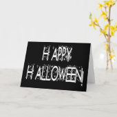 Carte Joyeux texte d'Halloween (Fleur jaune)
