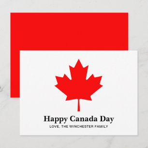 Carte Joyeux texte personnalisé de la fête du Canada ave