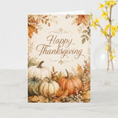 Carte Joyeux Thanksgiving (Fleur jaune)
