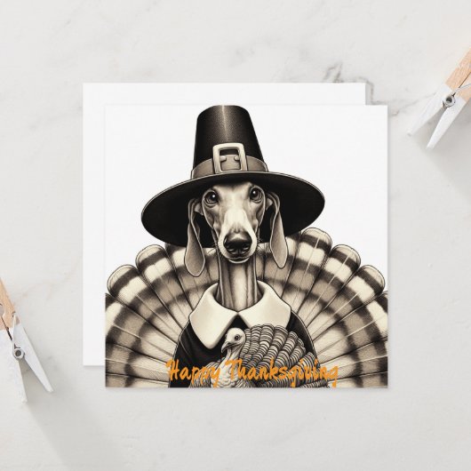 Carte Joyeux Thanksgiving (Devant/Arrière en situation)